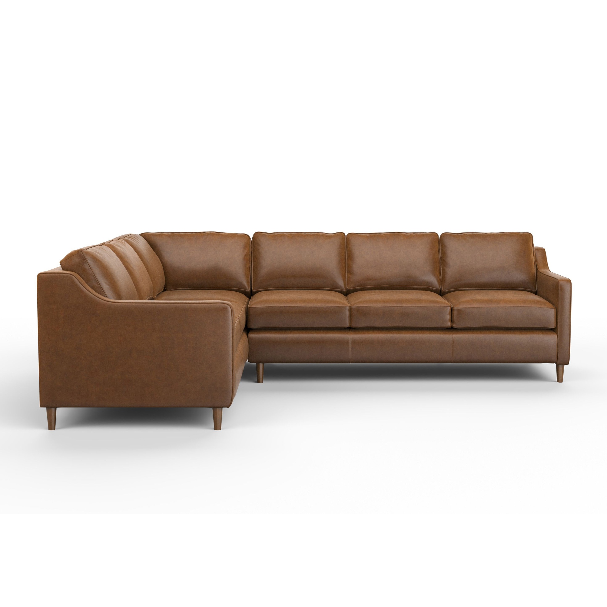 Sorrento 3x2 100% Full Top Grain Leather Sectional - Bed Bath